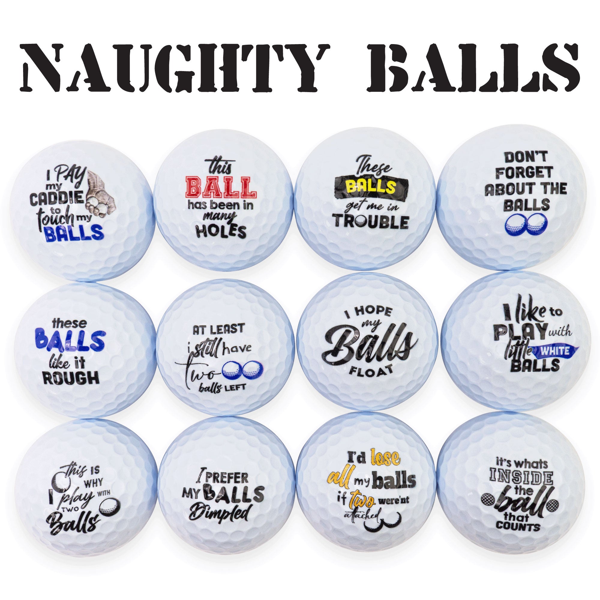 Naughty Balls, Novelty Golf Balls, Funny Golf Balls, Bachelor Party Gifts