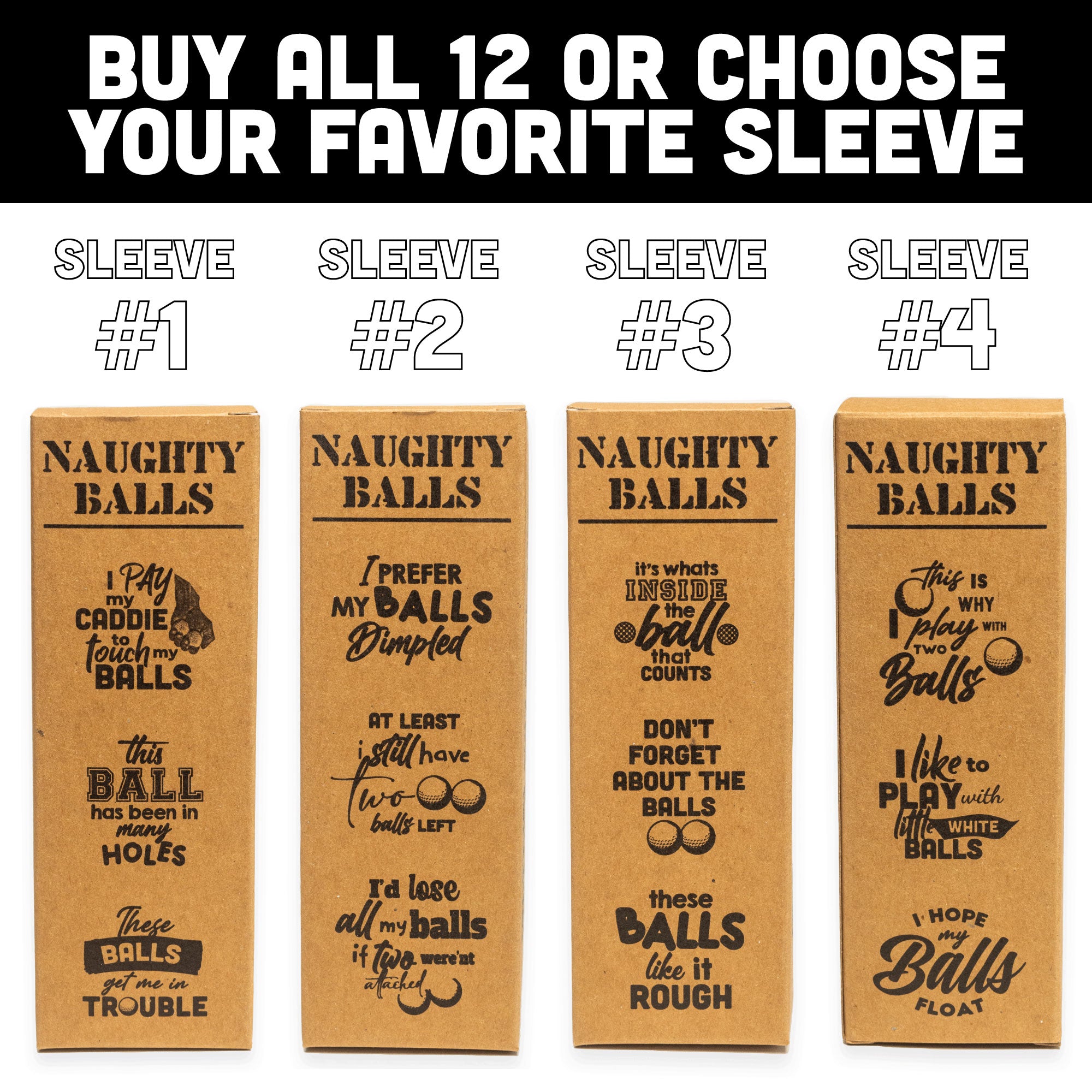 Naughty Balls, Funny Golf Balls, Novelty Golf Balls