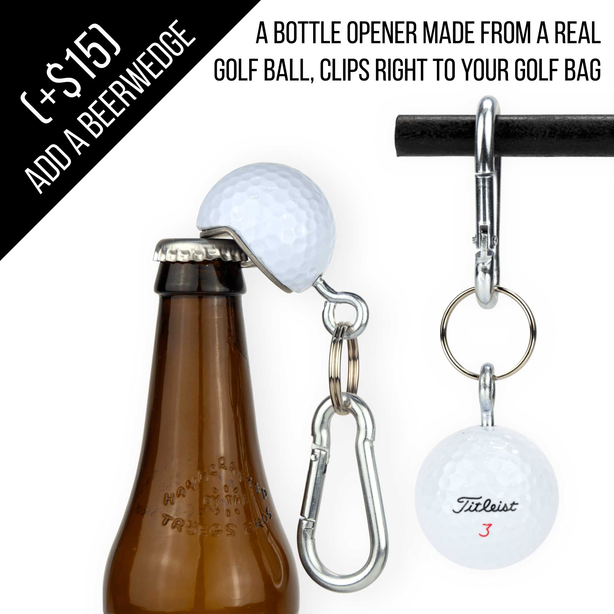 Titleist Golf Ball Flask, 1.5oz, made from Real Titleist Balls