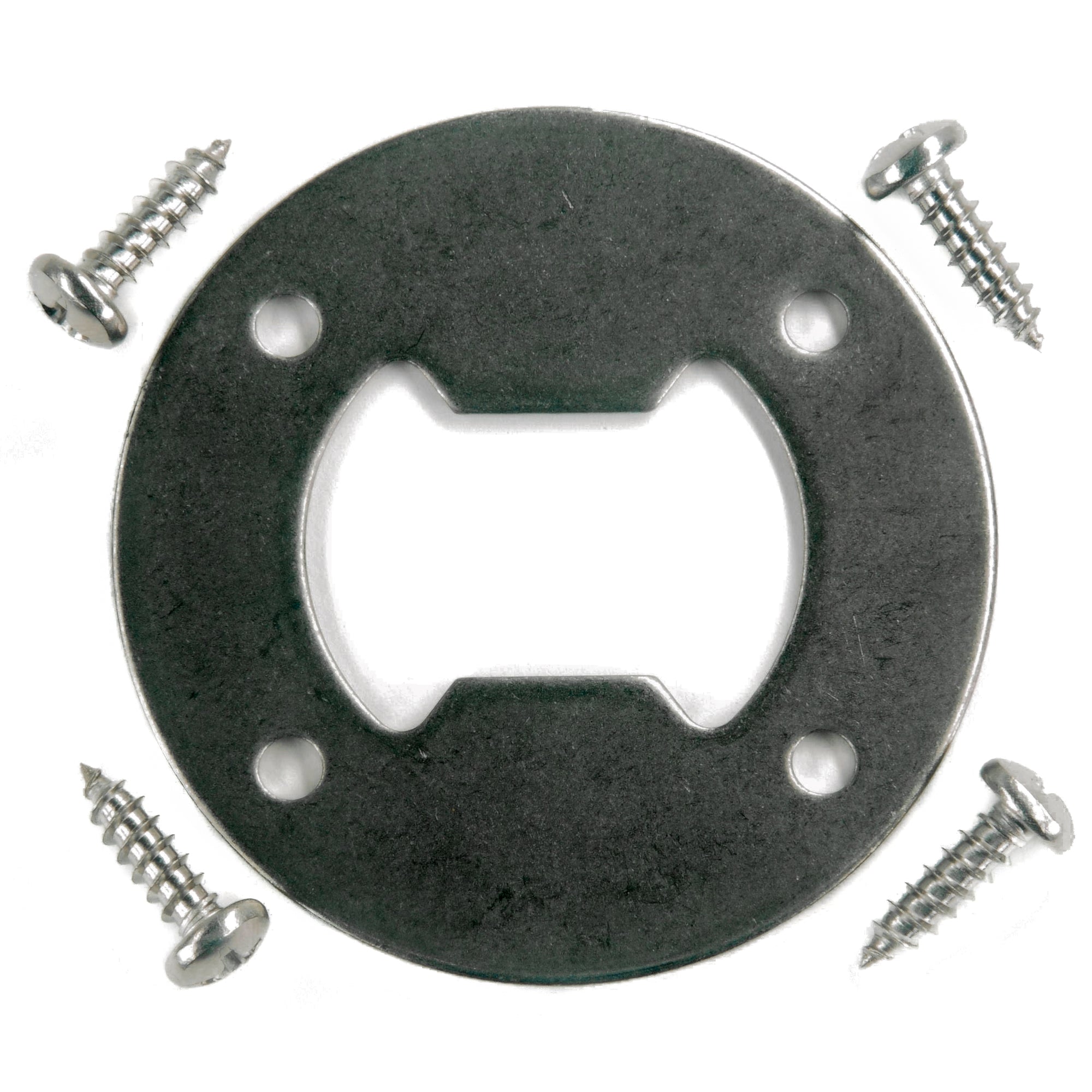 Bottle Opener Plate 2" and Fasteners, Puck Bottle Opener Kit