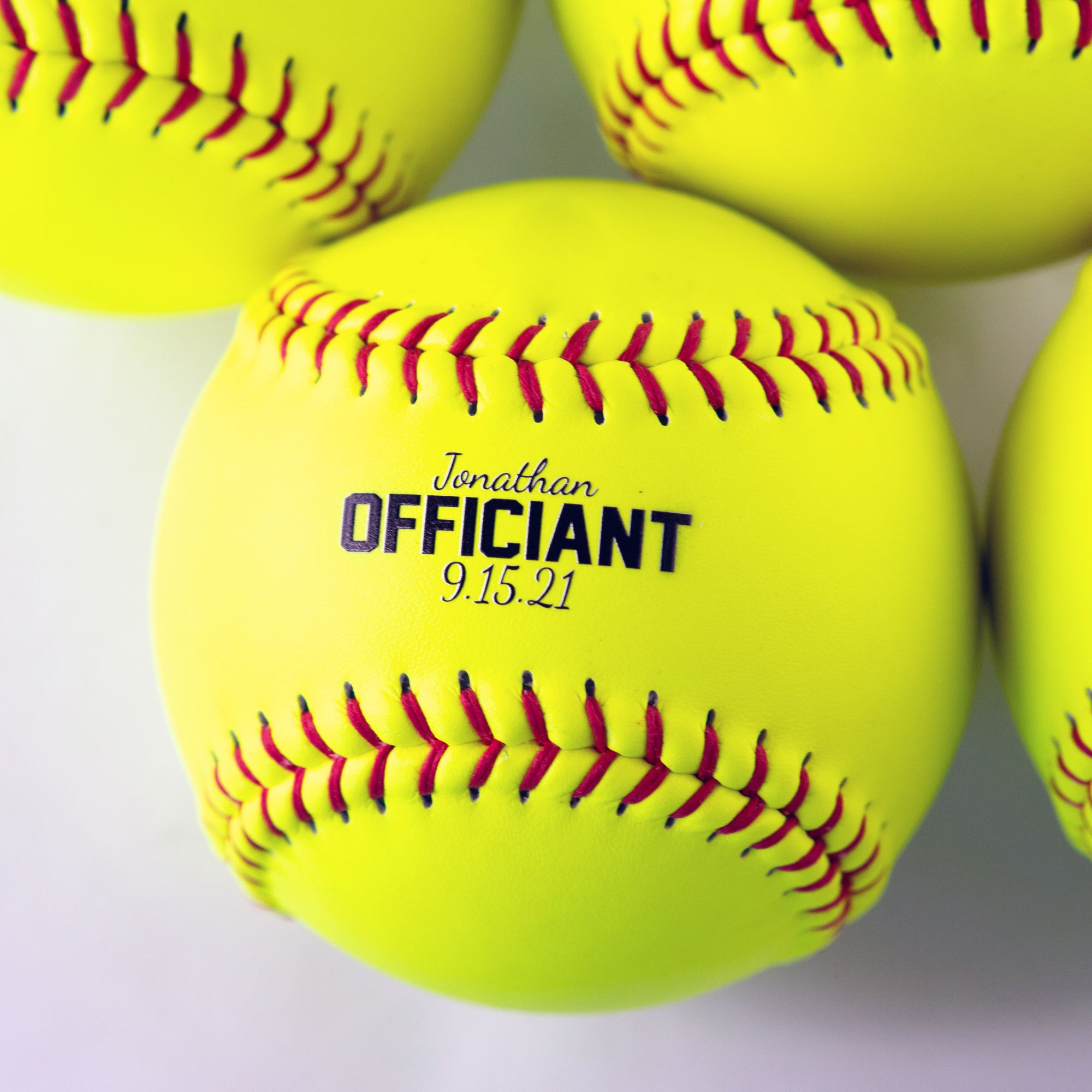 Printed Softball Between the Laces