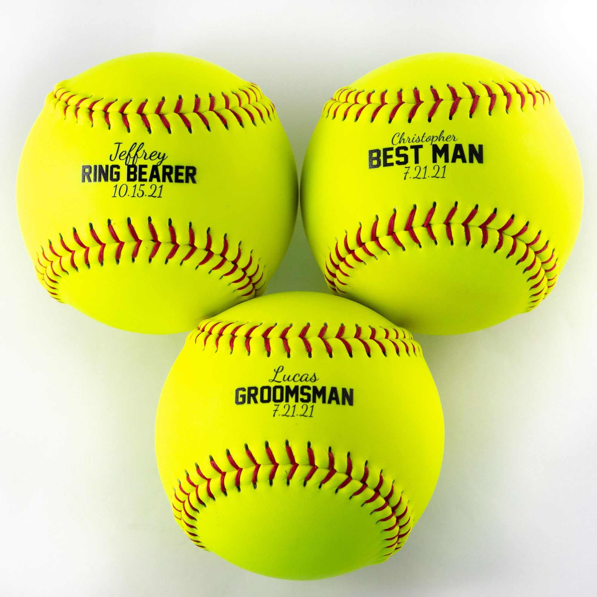 Printed Softball Between the Laces