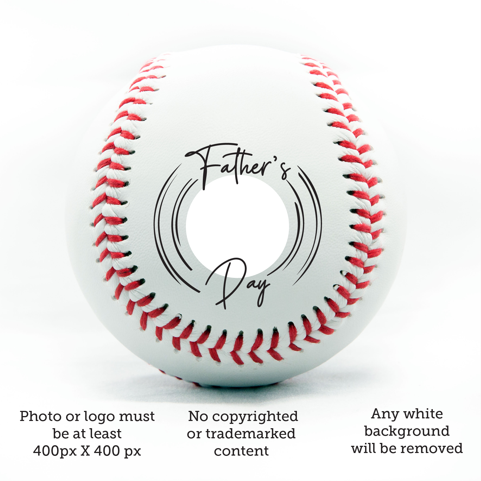 Happy Father's Day, Printed Baseball