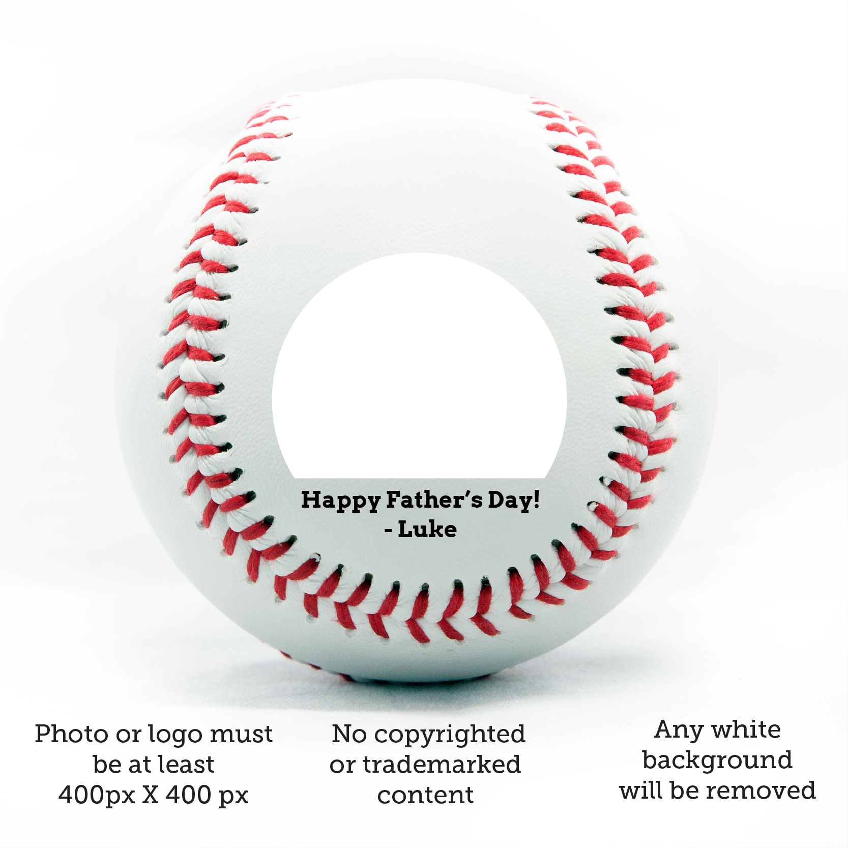 Happy Father's Day, Printed Baseball