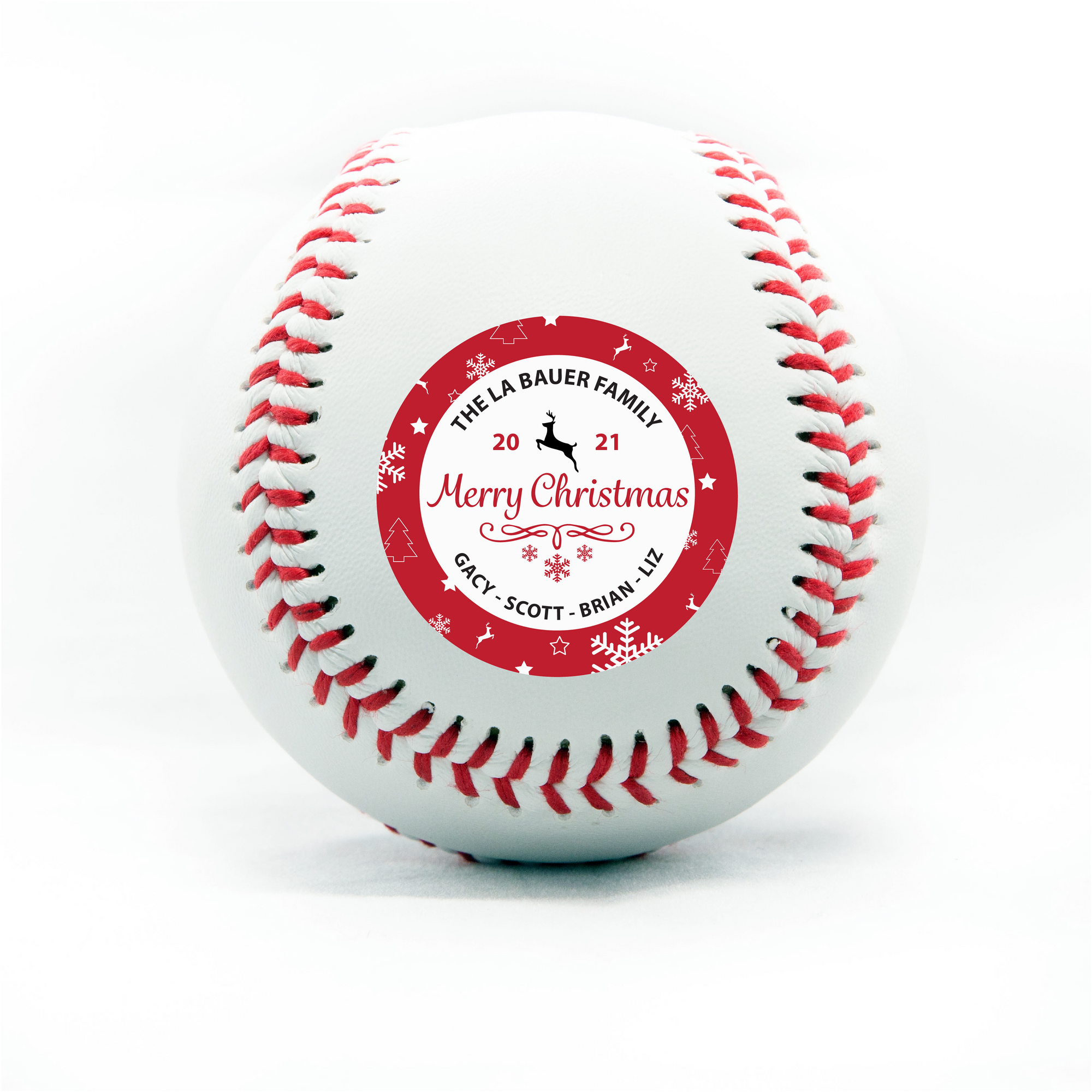 Merry Christmas, Printed Baseball