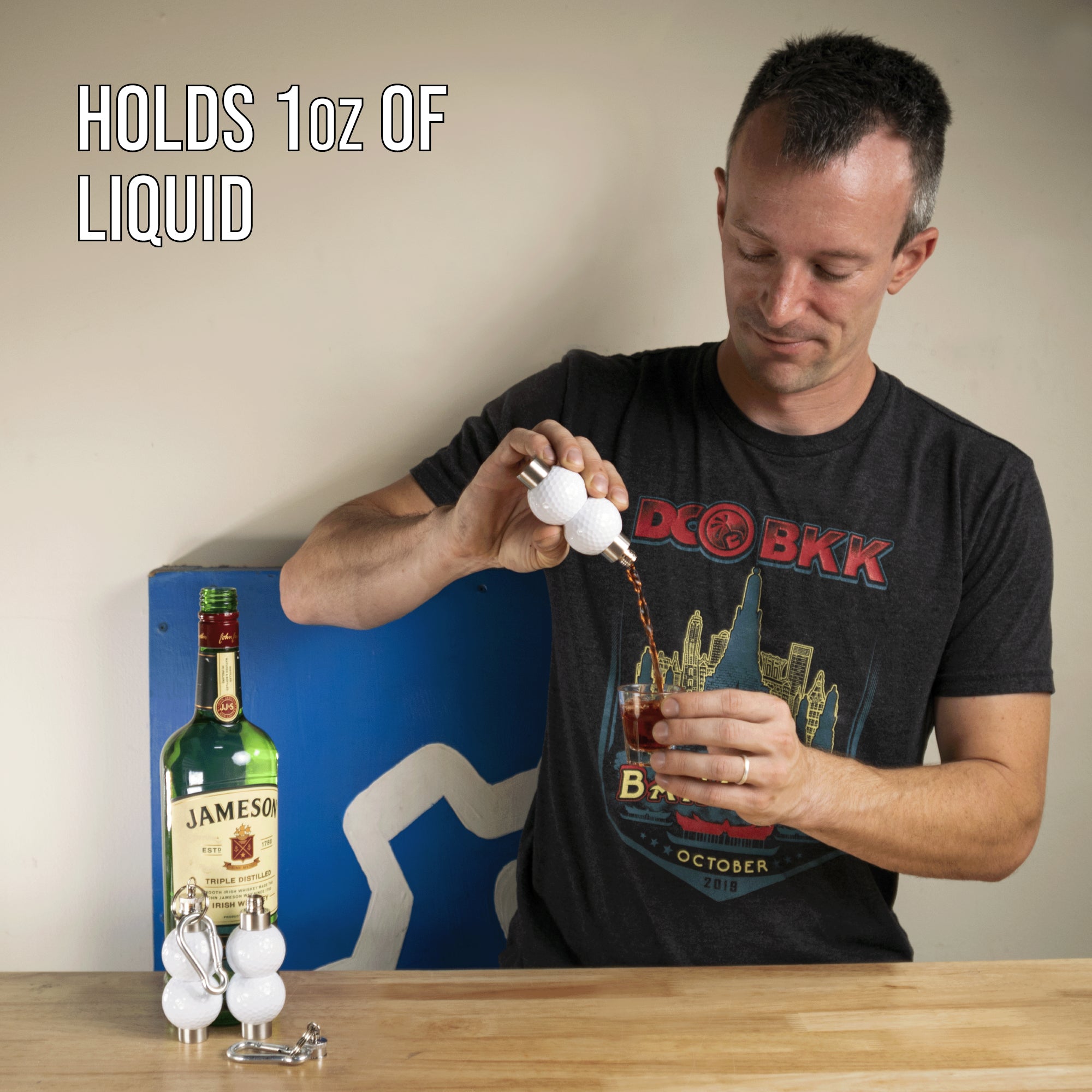 Golf Ball Flask, Keychain