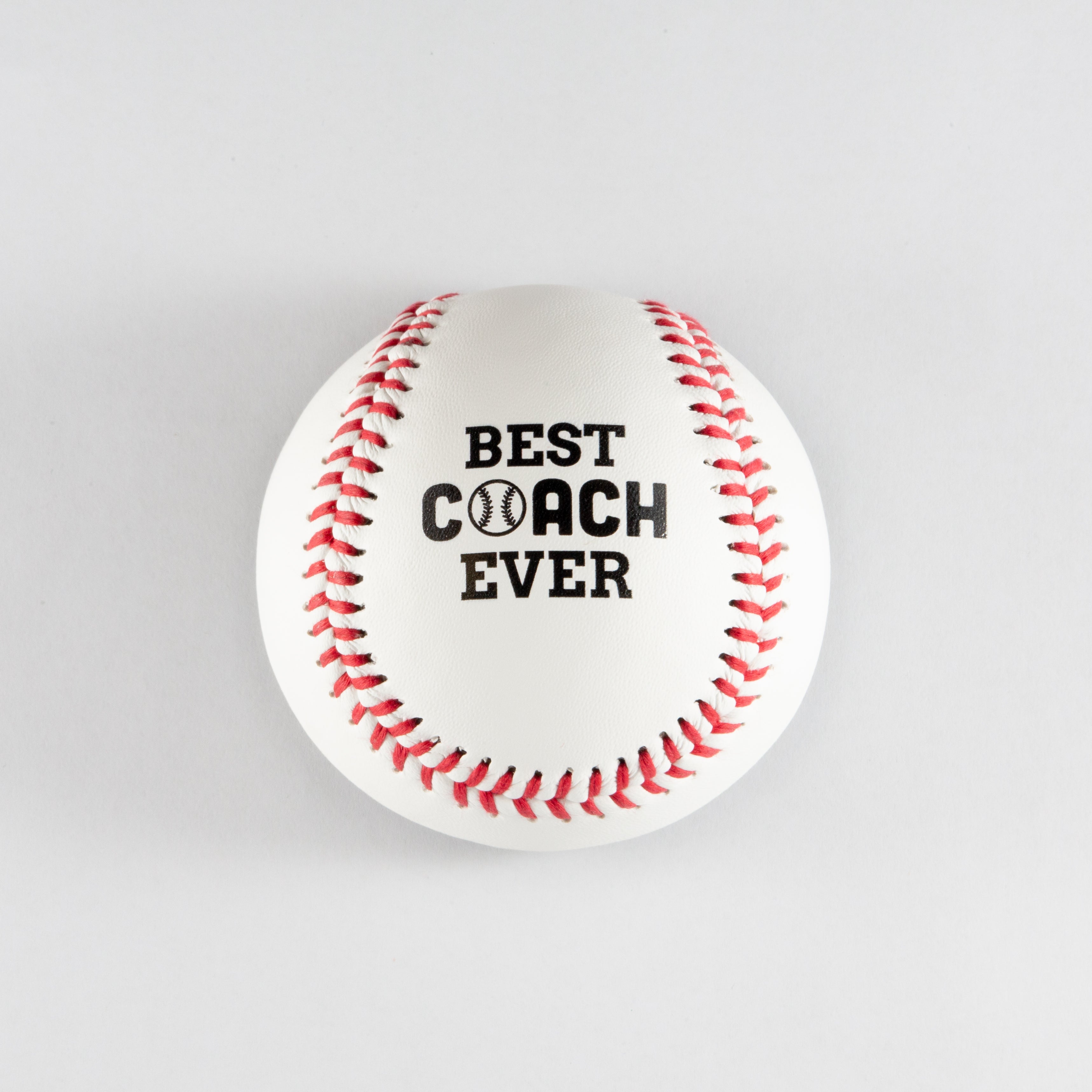 Printed Baseball with Best Coach Ever Design