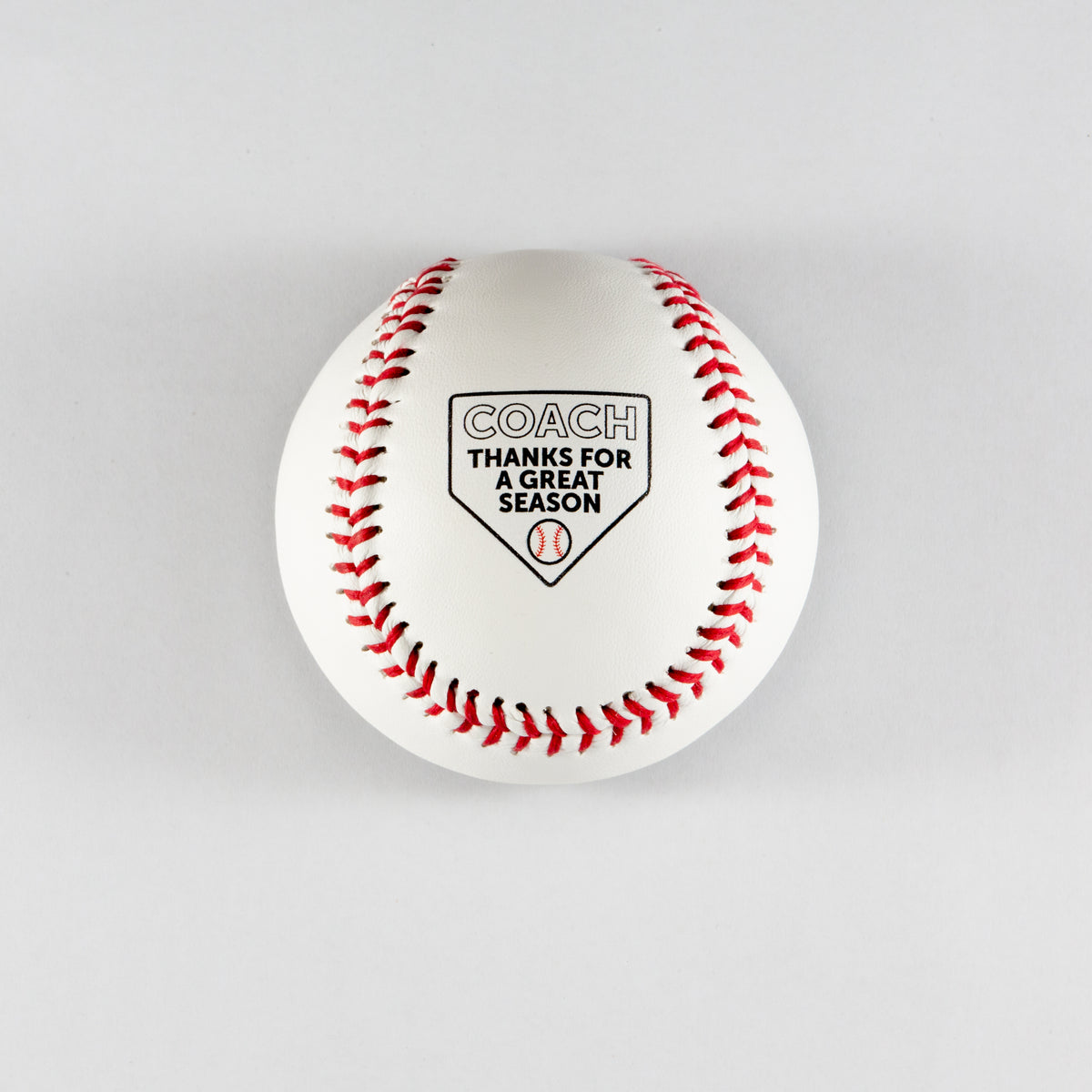 Printed Baseball with Coach Thanks for a Great Season Design