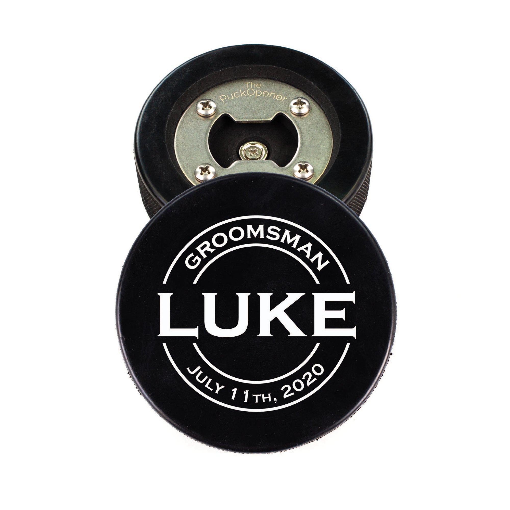 Groomsman & Best Man Gifts, Hockey Puck Bottle Opener
