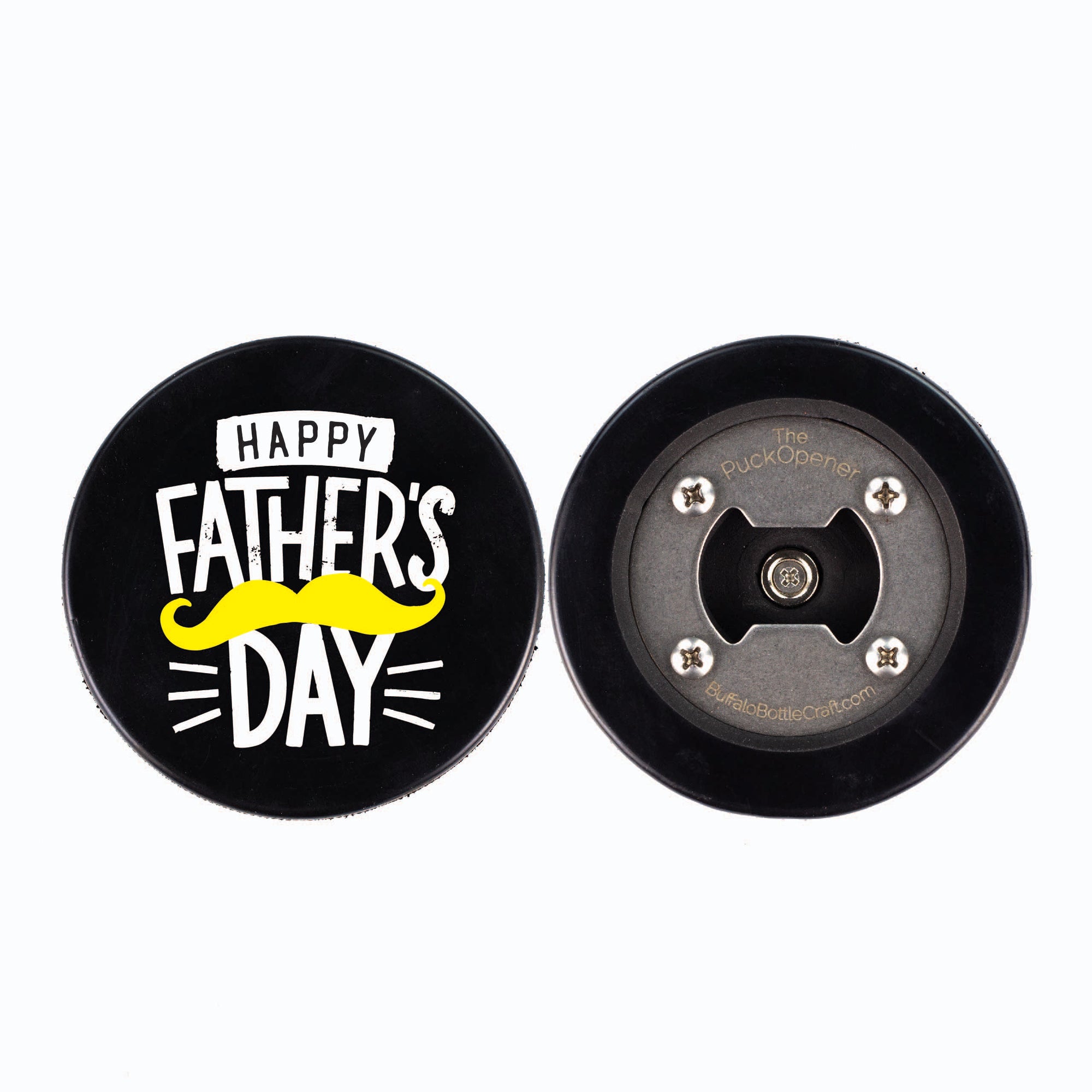 Hockey Puck Bottle Opener, Happy Father's Day