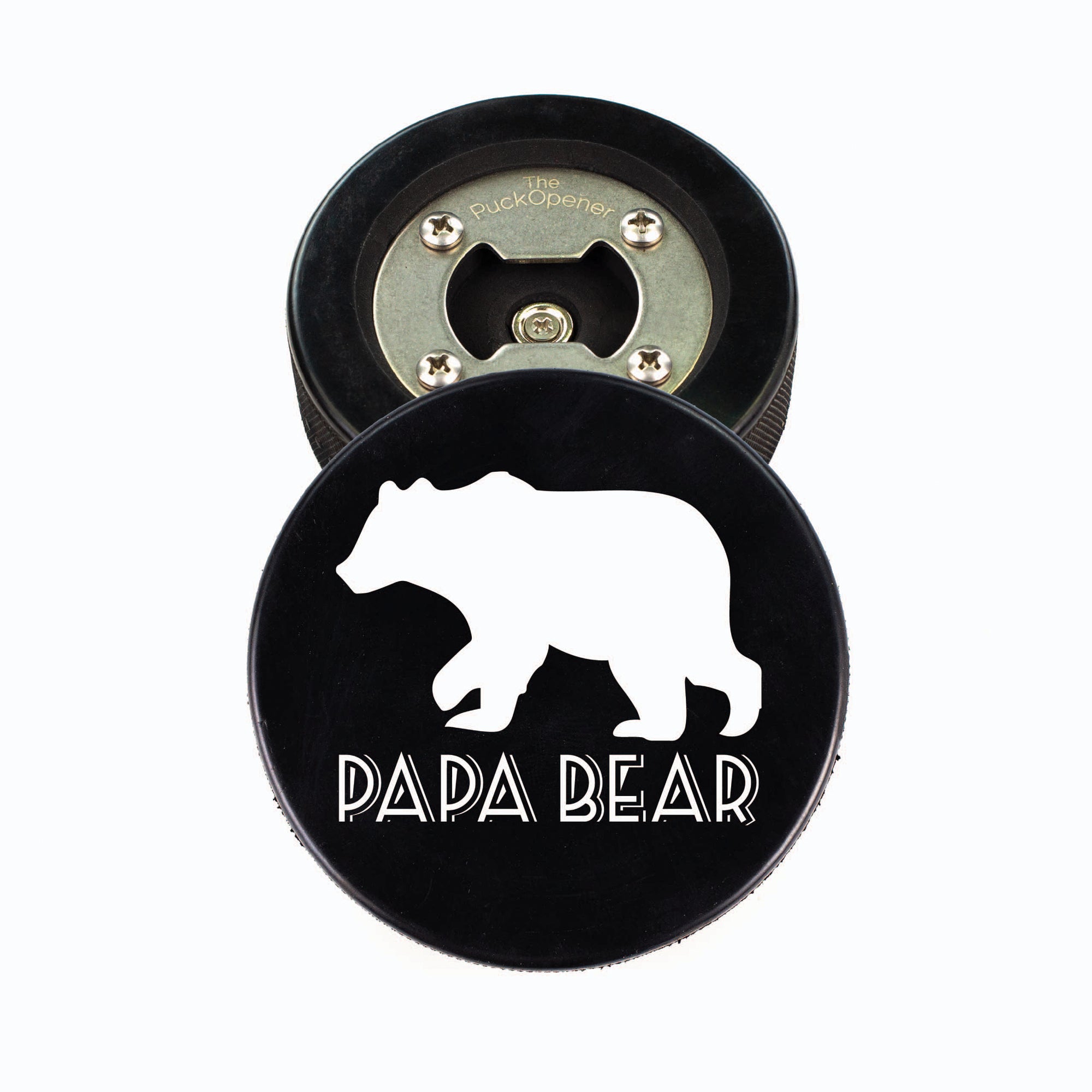 Hockey Puck Bottle Opener, Best Dad Ever Circle