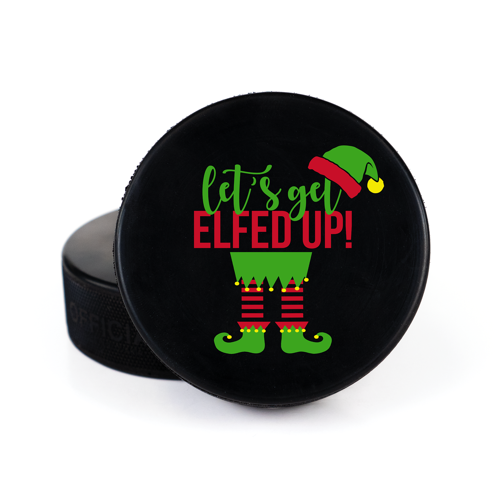 Merry Christmas, Printed Puck