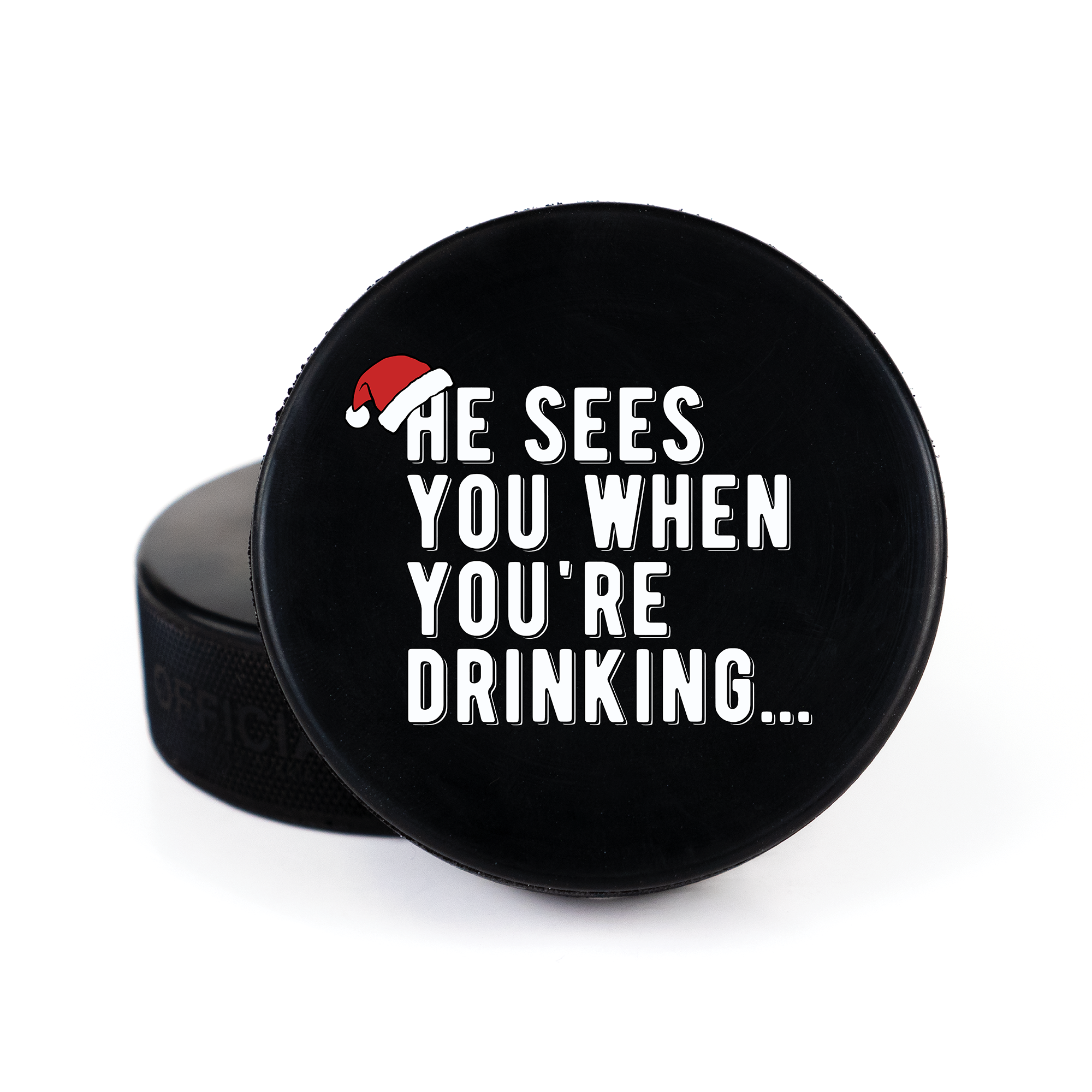 Merry Christmas, Printed Puck