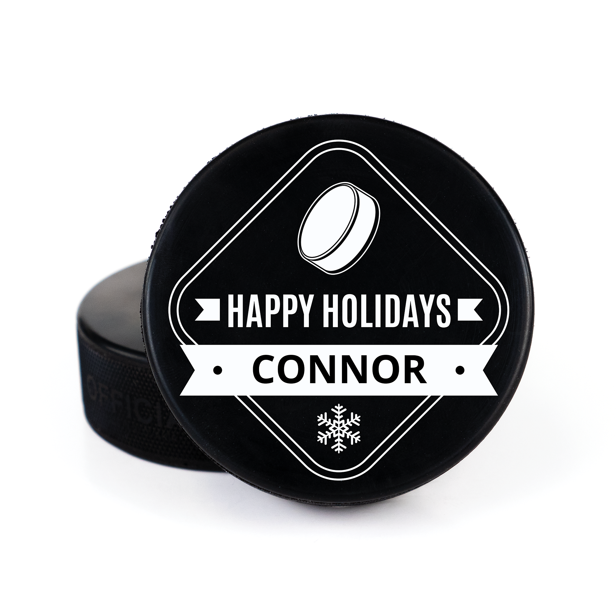 Merry Christmas, Printed Puck