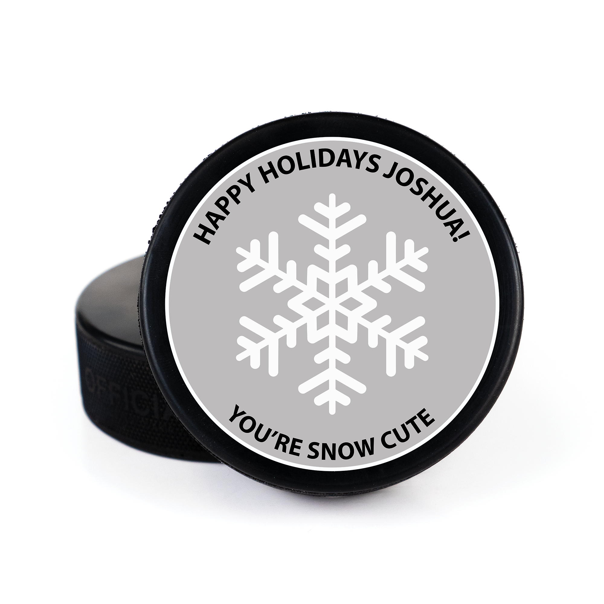 Merry Christmas, Printed Puck