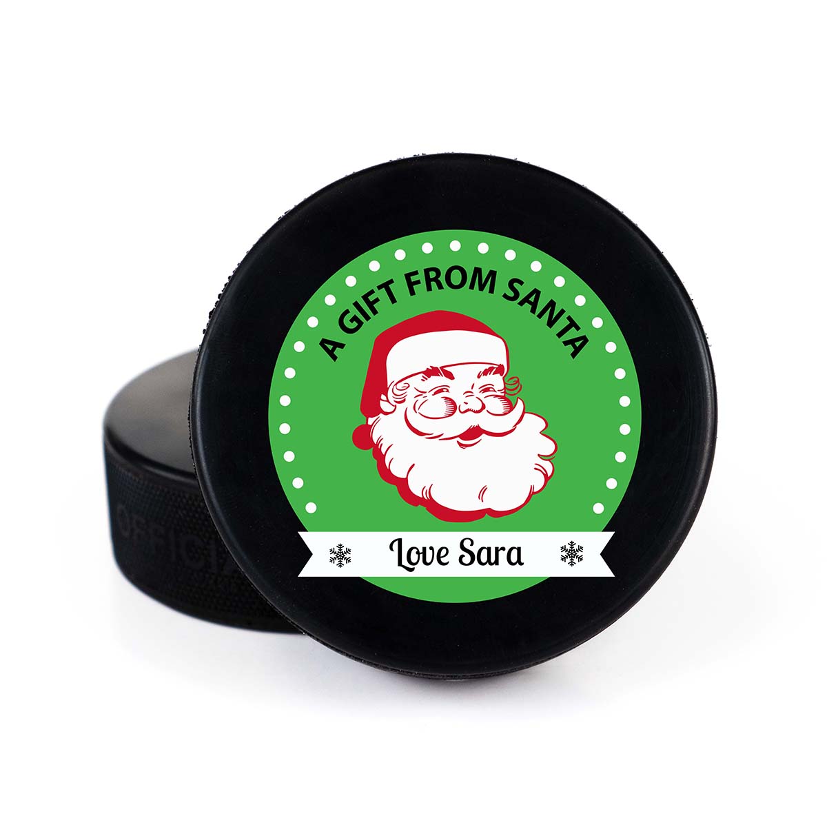 Merry Christmas, Printed Puck