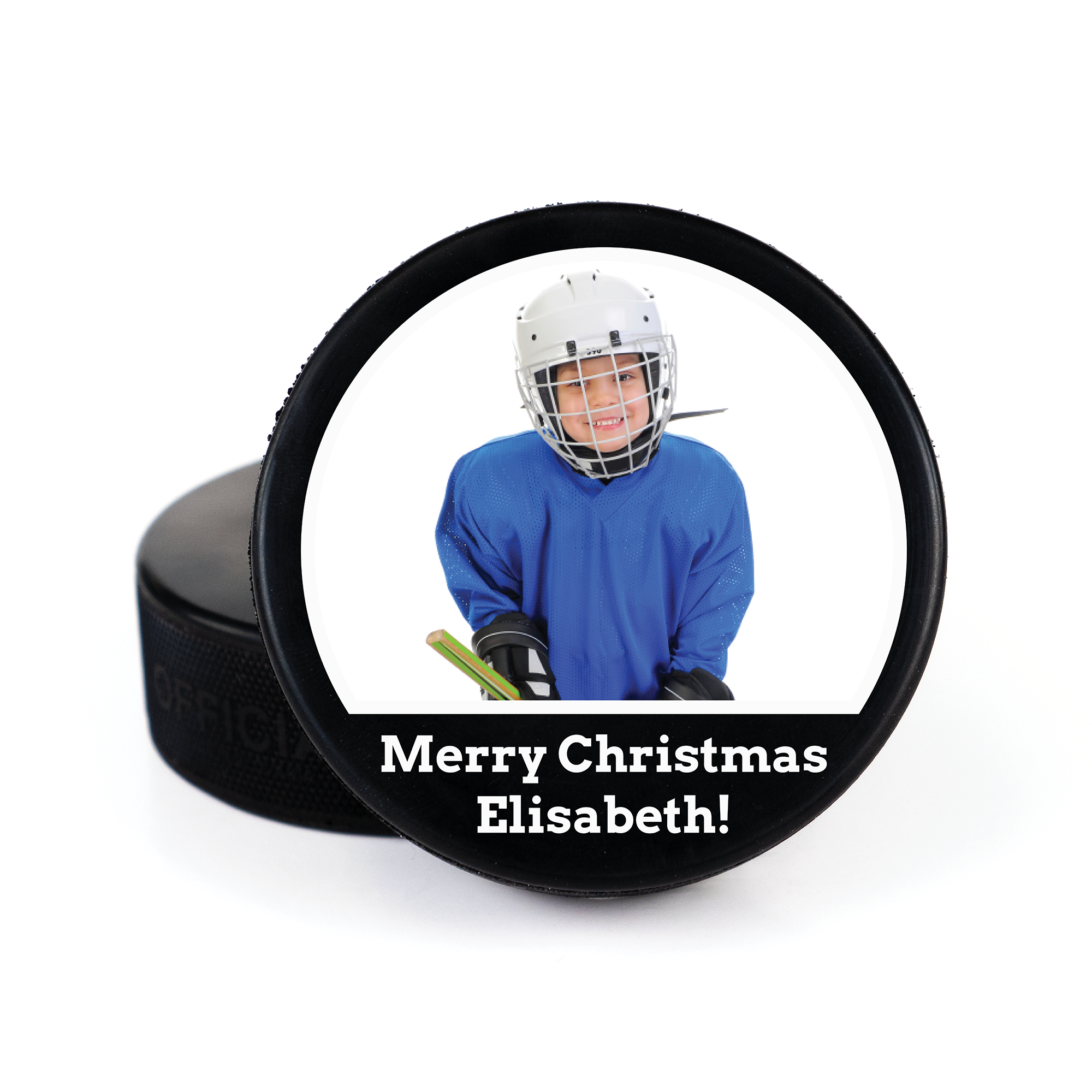 Merry Christmas, Printed Puck