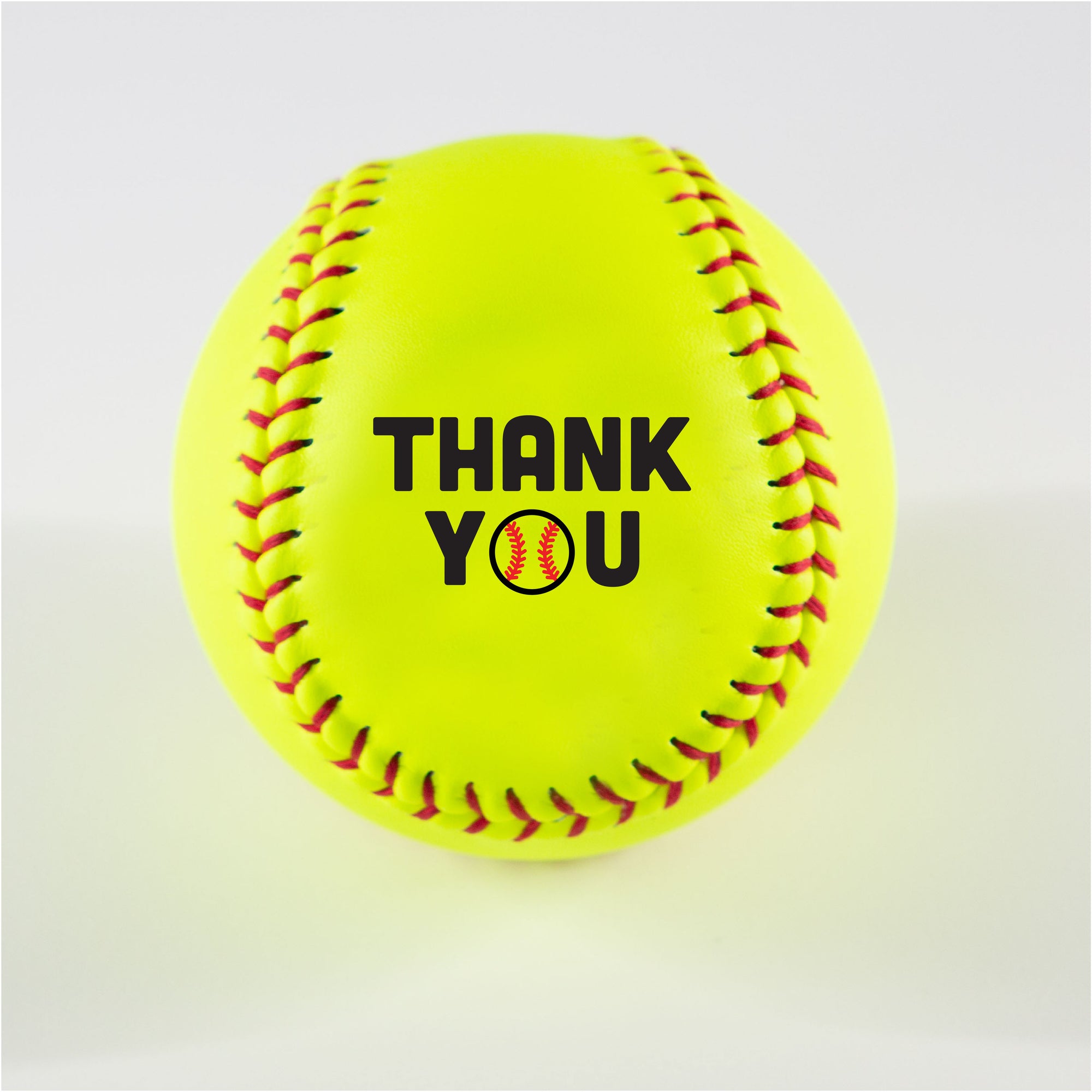 Printed Softball with Thank You Design