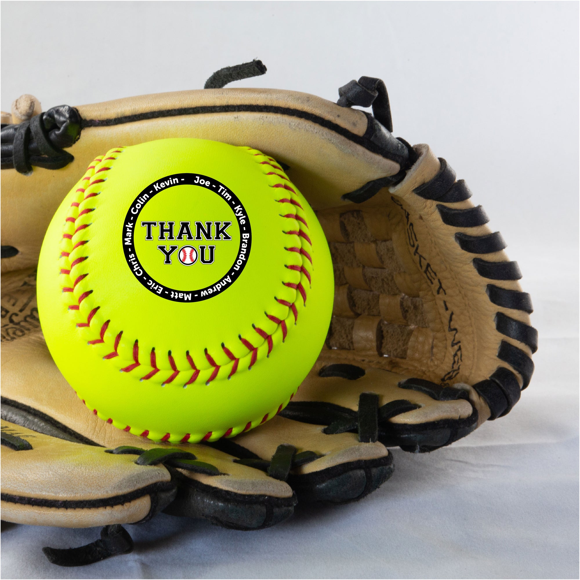 Thank You with Player Names, Printed Softball