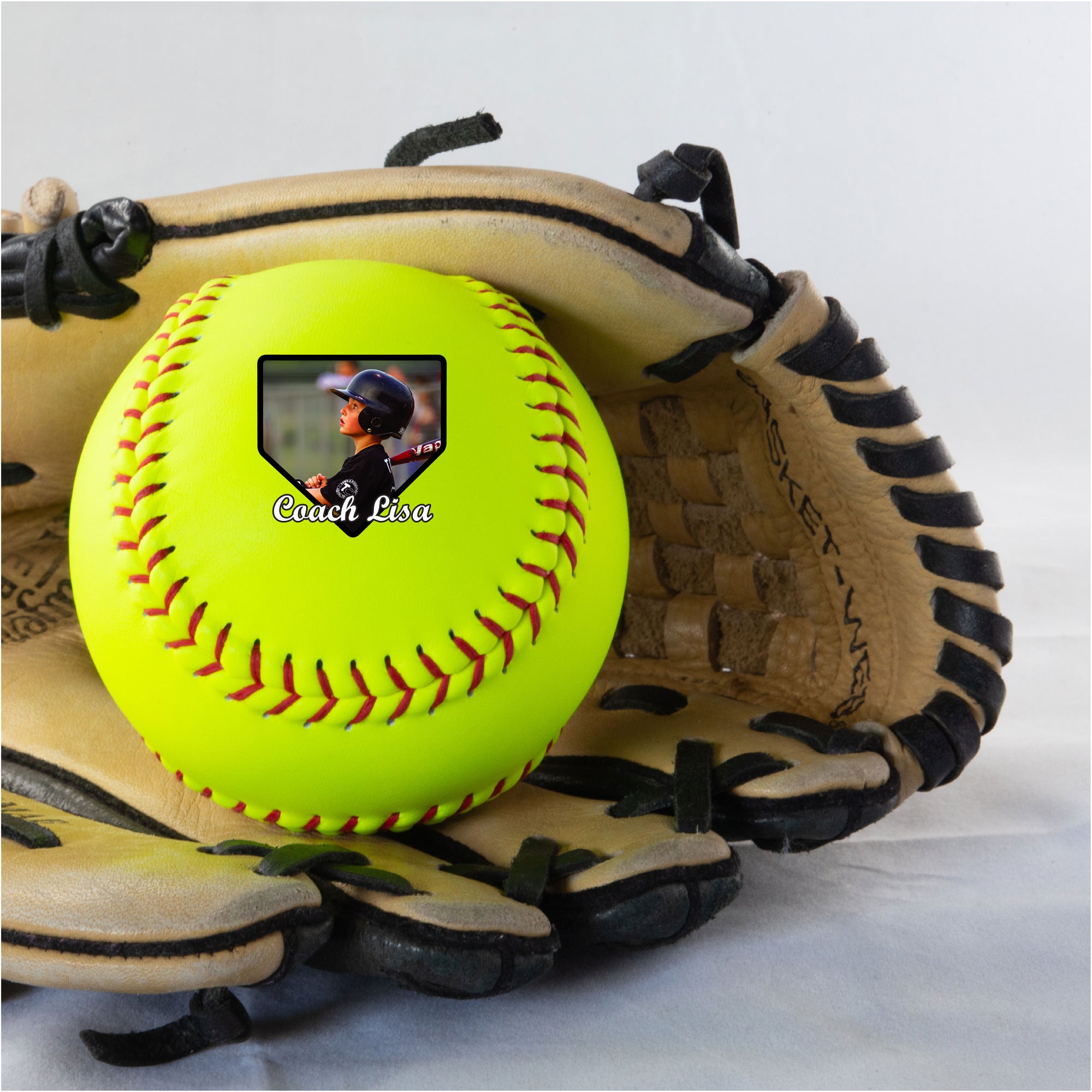 Coach Home Plate Photo, Printed Softball