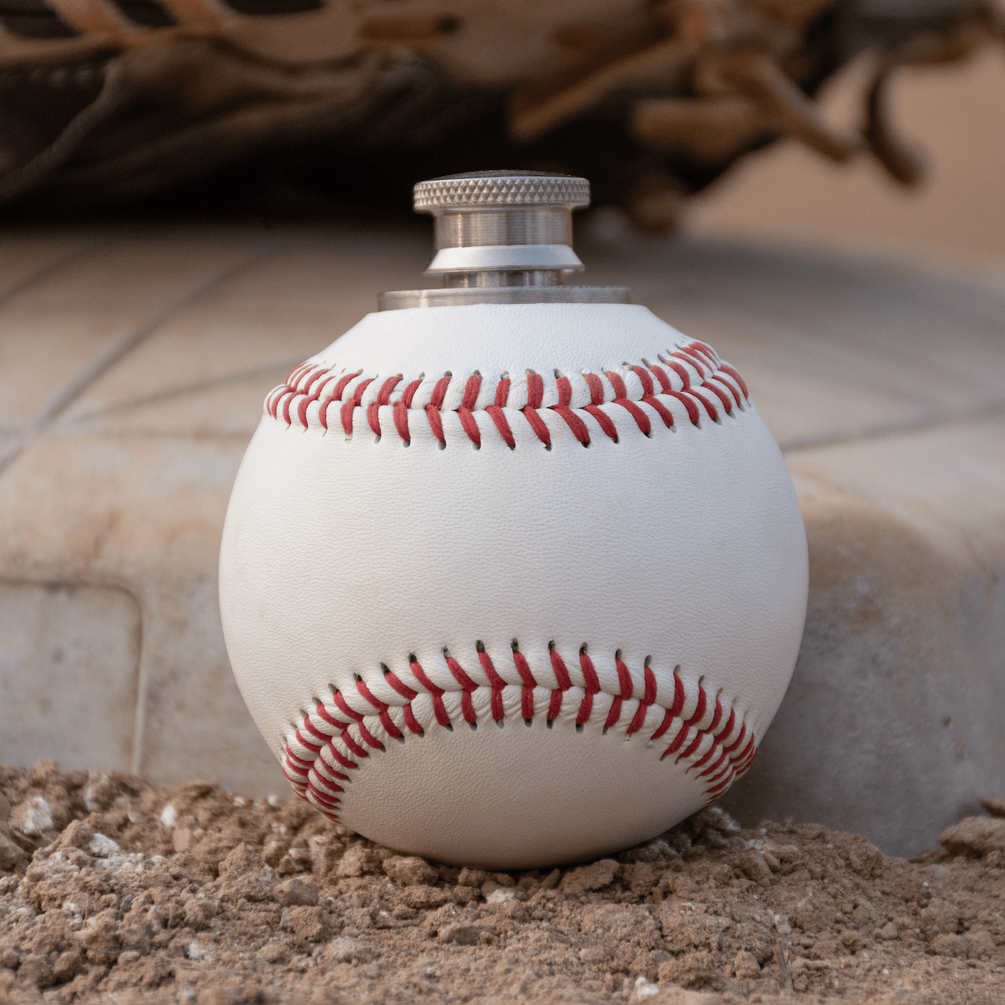 Baseball Flask, Made from a Real Baseball