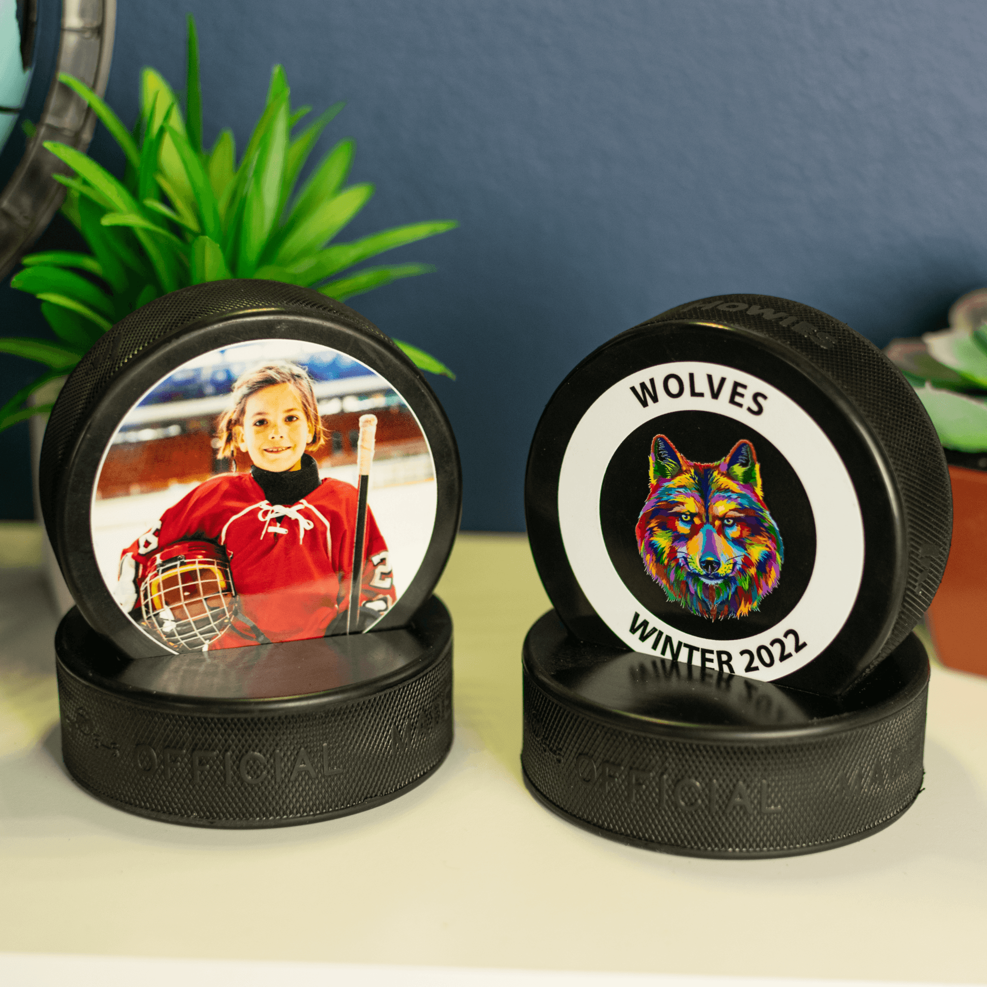 Puck Hocket The PuckStand, Hockey Puck Display made from a Real Hockey Puck ...