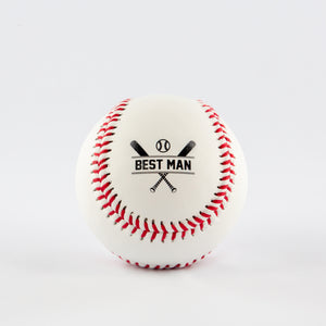 Printed Baseball with Best Man Design