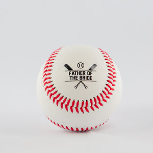 Printed Baseball with Father of the Bride Design