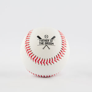 Printed Baseball with Father of the Groom Design