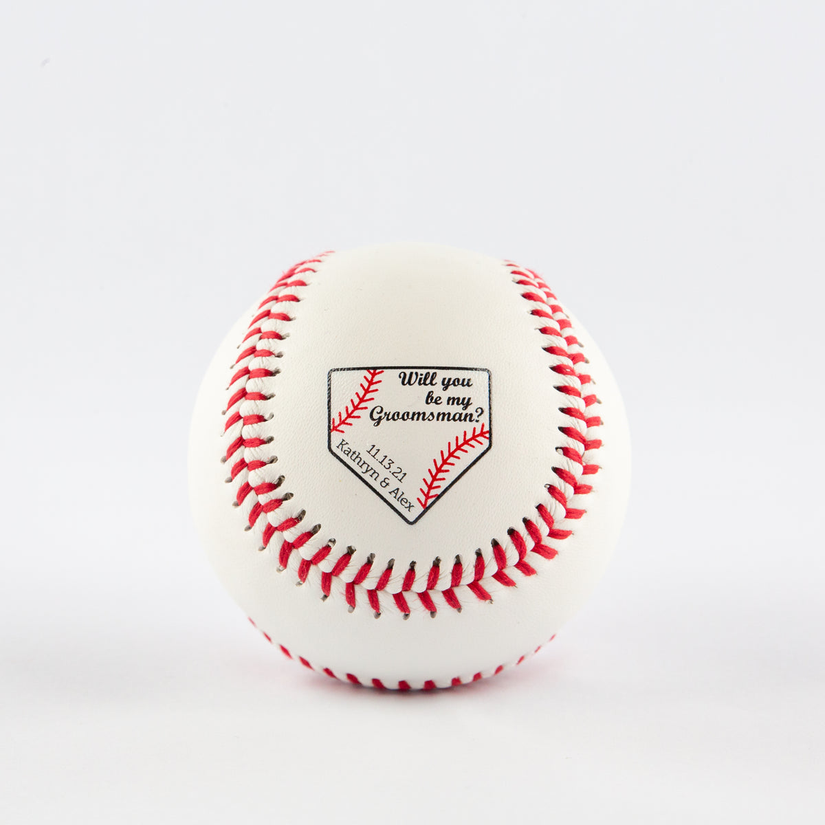 Printed Baseball with Will You Be My? Design