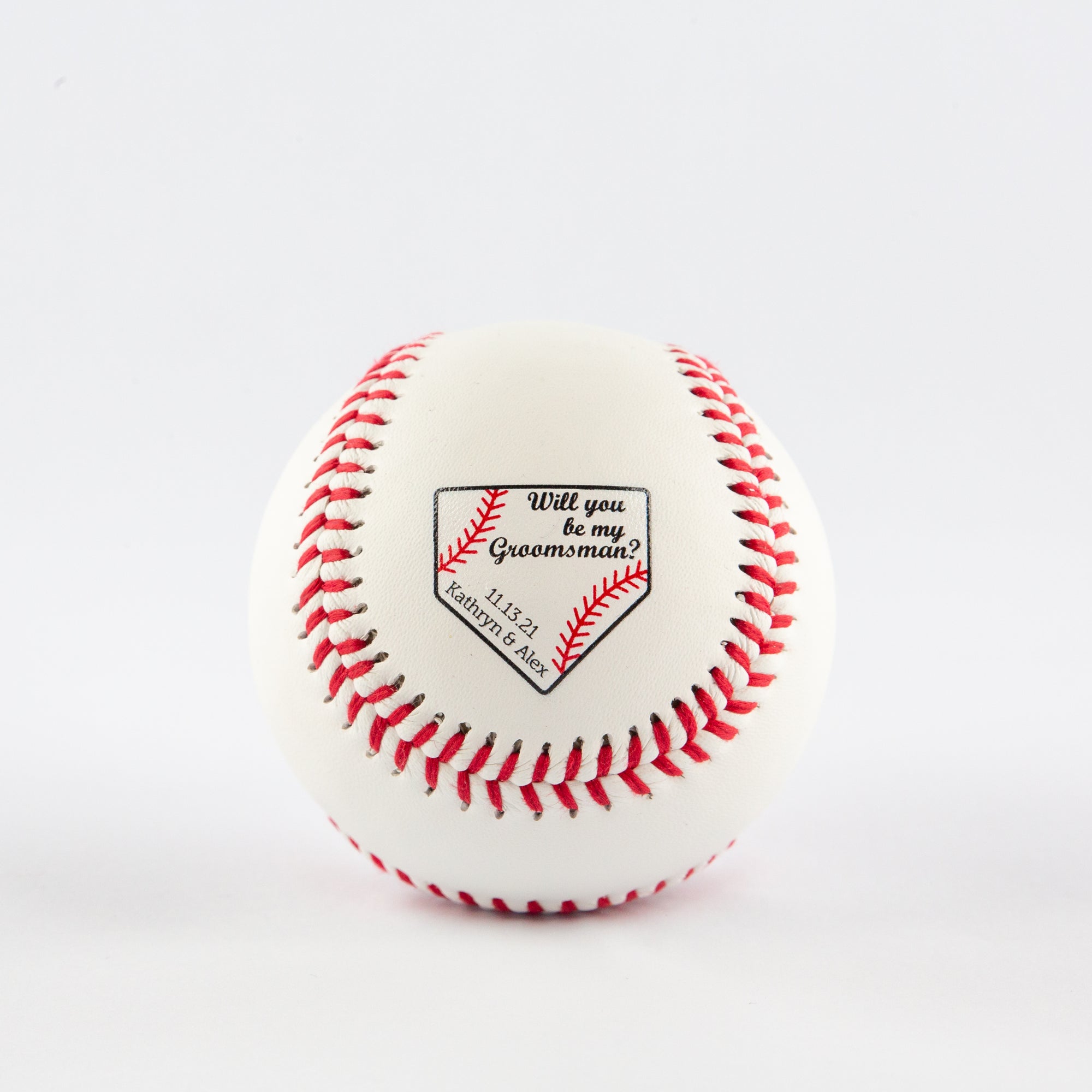 Printed Baseball with Will You Be My? Design