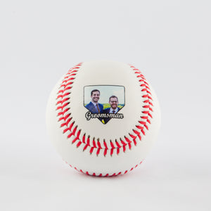 Printed Baseball with Home Plate Wedding Party Role Photo Design