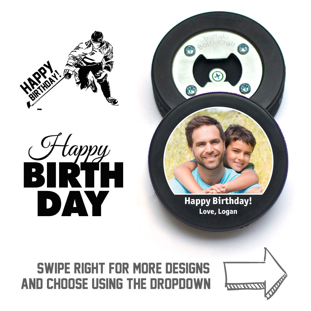 Hockey Puck Bottle Opener, Birthday Gifts