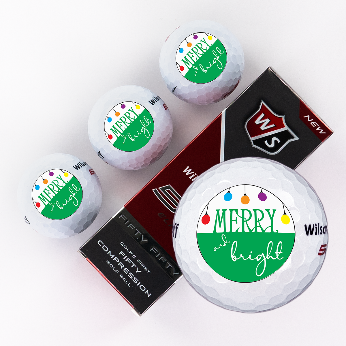 Merry Christmas, Printed Golf Balls - Buffalo BottleCraft Merry Christmas, Printed Golf Balls - Buffalo BottleCraft