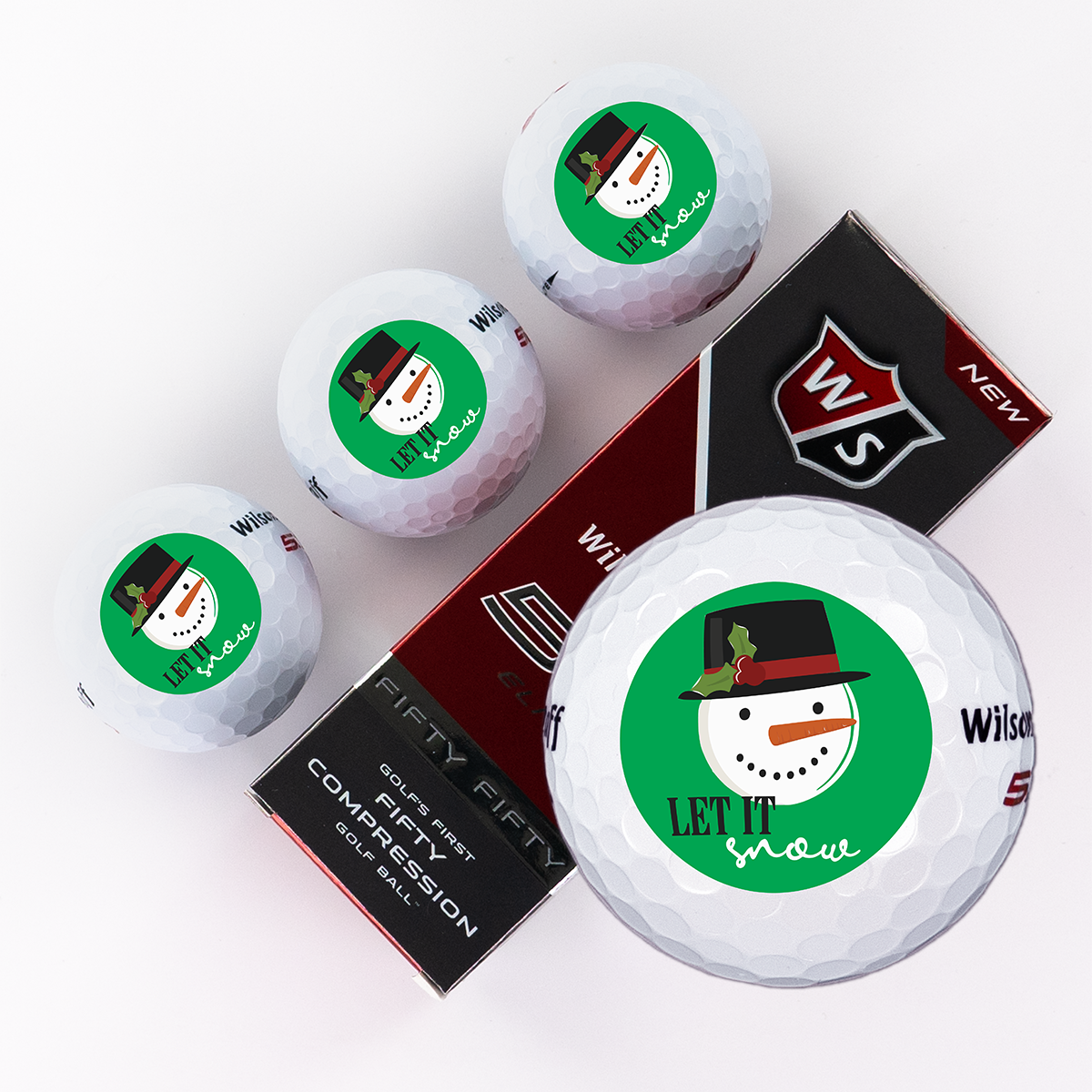 Merry Christmas, Printed Golf Balls