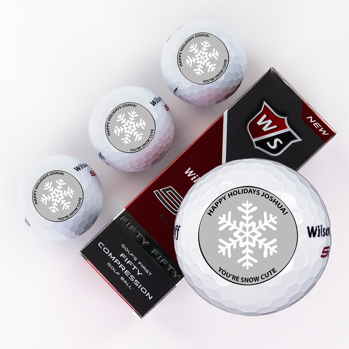 Merry Christmas, Printed Golf Balls