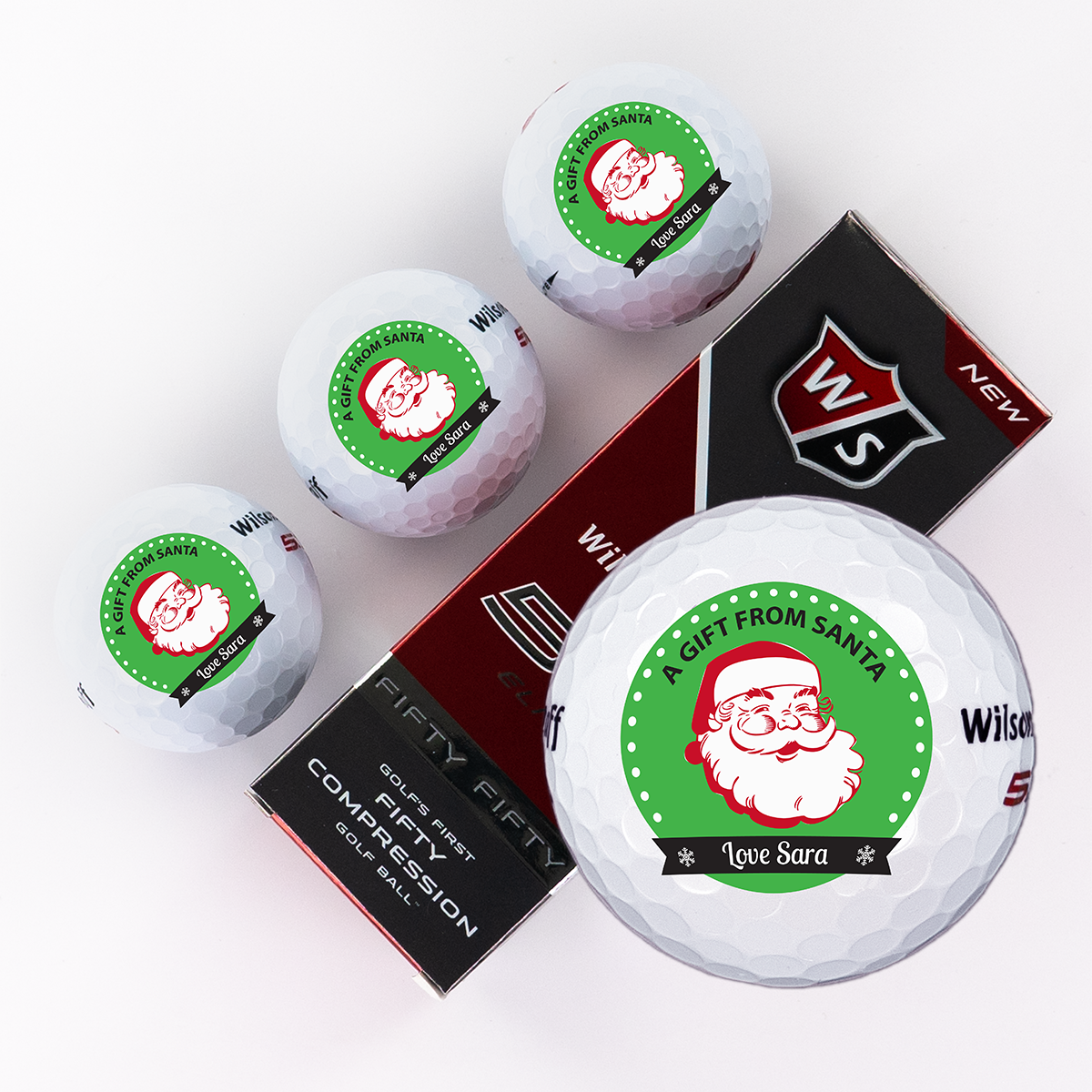 Merry Christmas, Printed Golf Balls