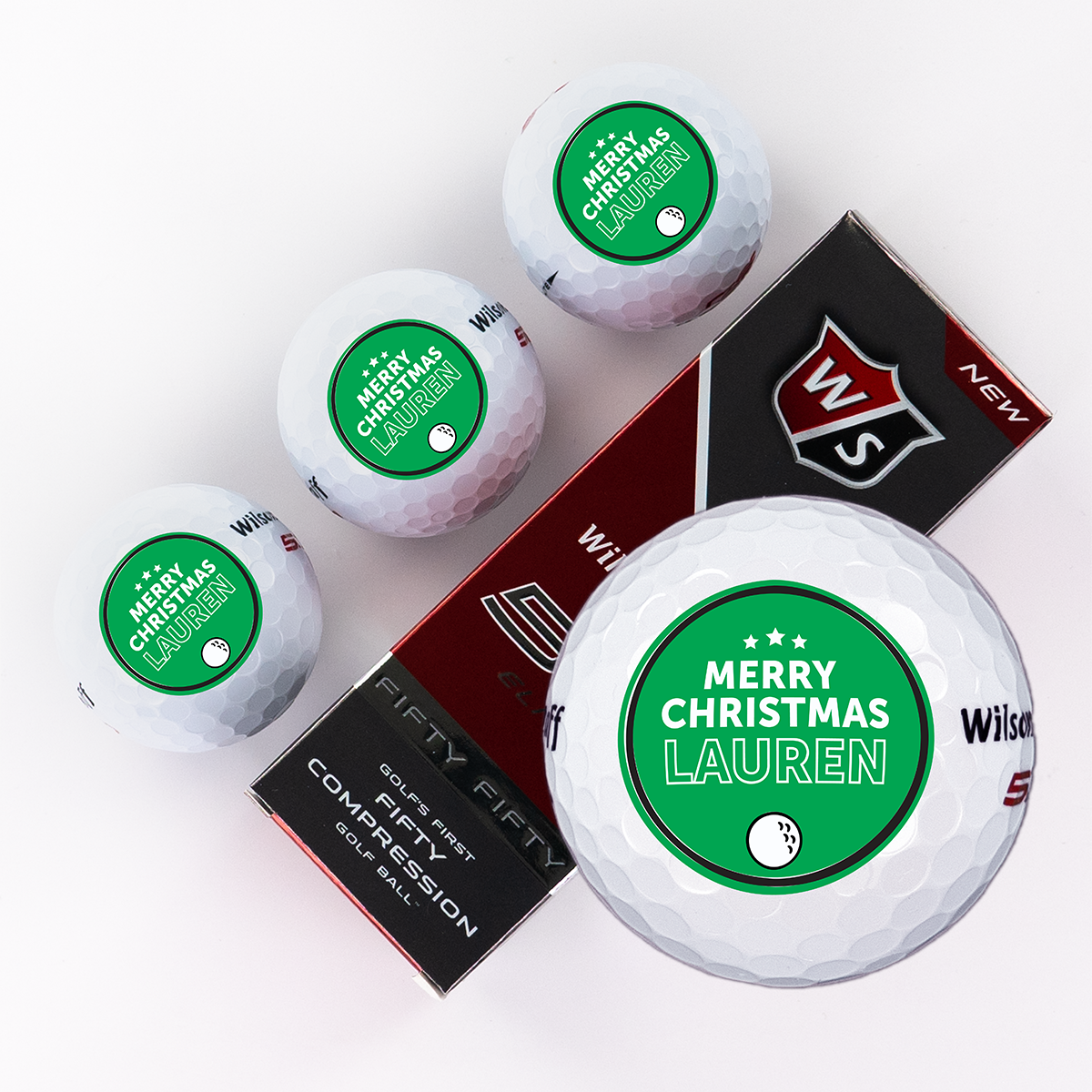 Merry Christmas, Printed Golf Balls