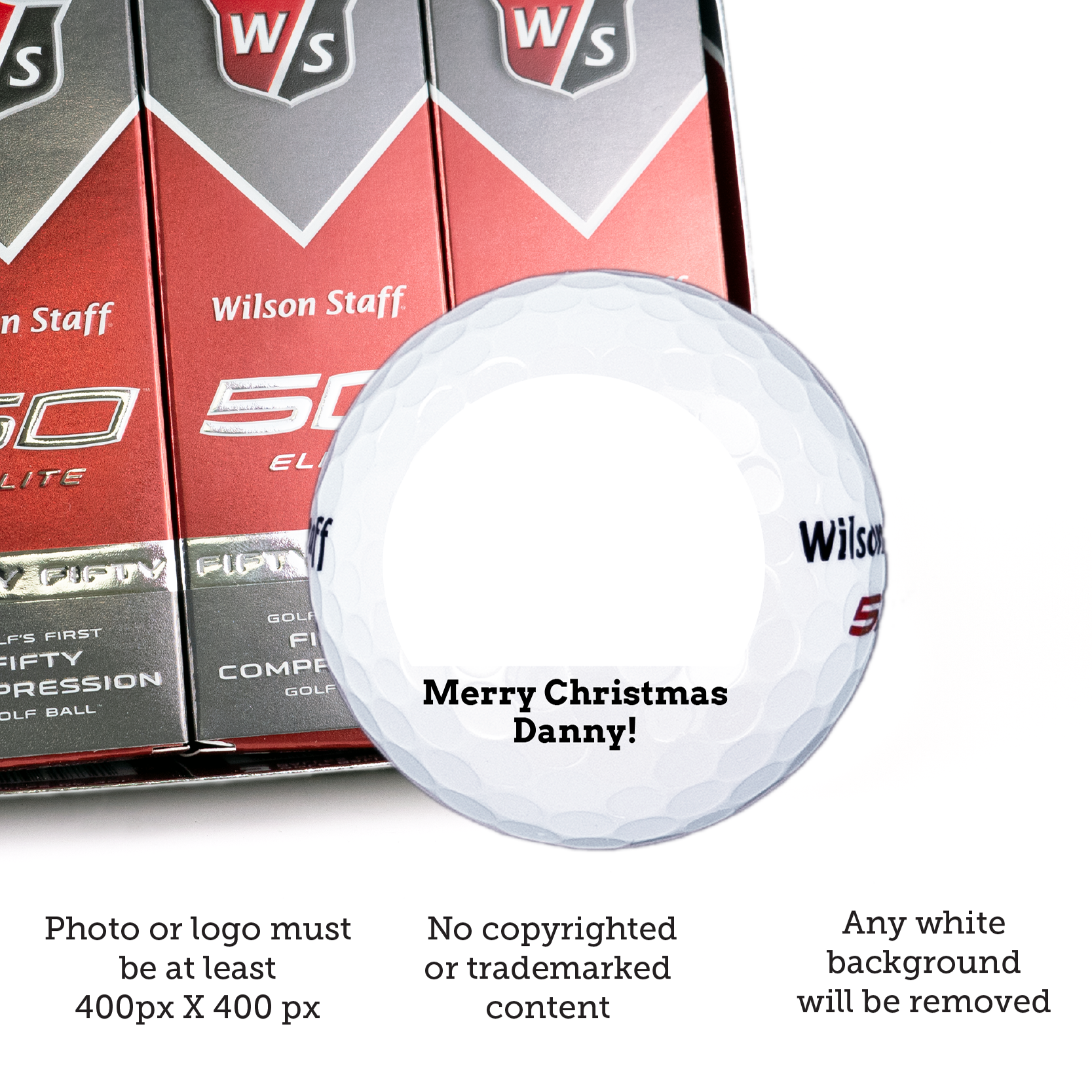 Merry Christmas, Printed Golf Balls