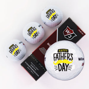 Printed Golf Ball with Happy Father's Day Design