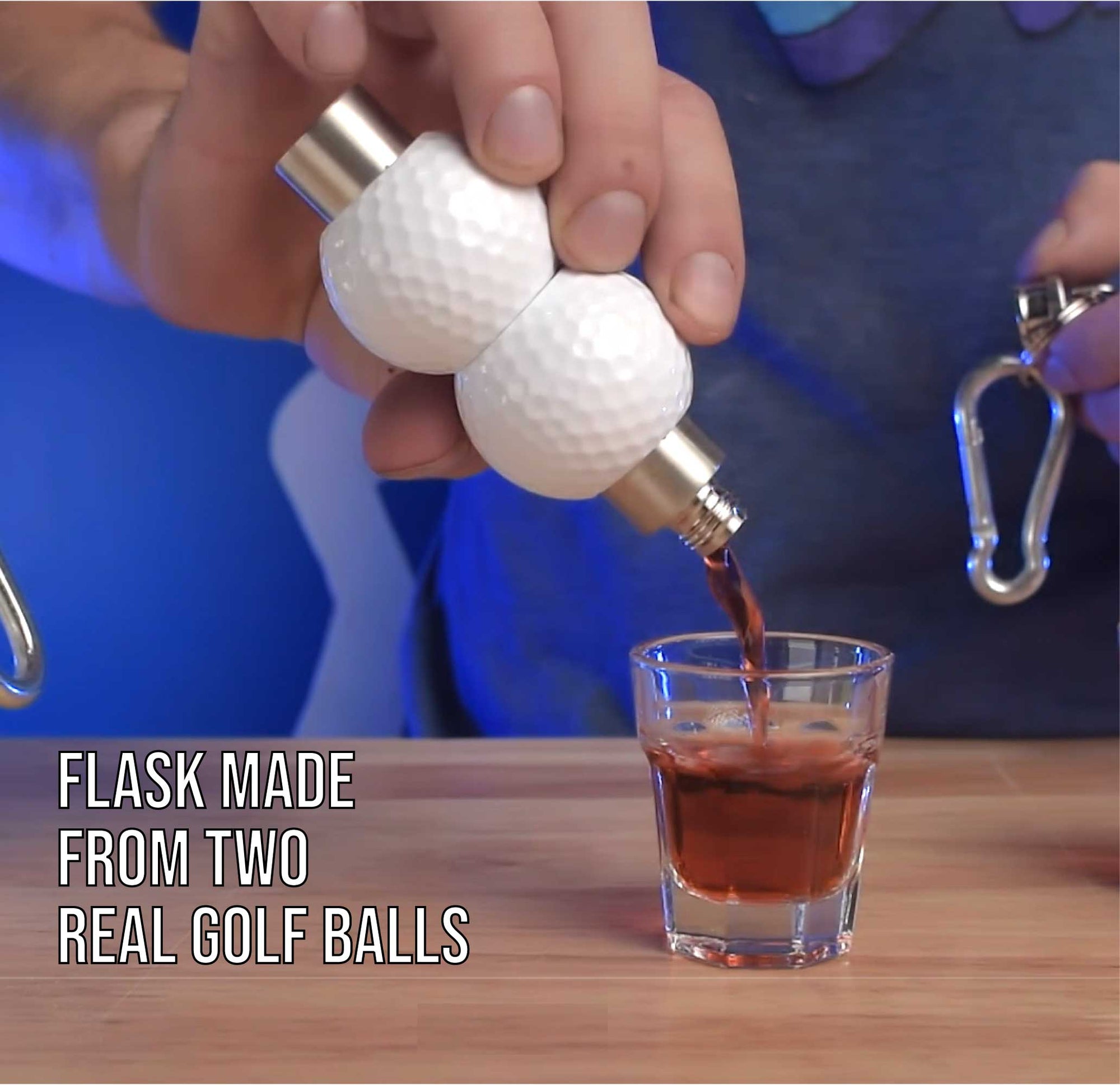 Golf Ball Flask, Keychain