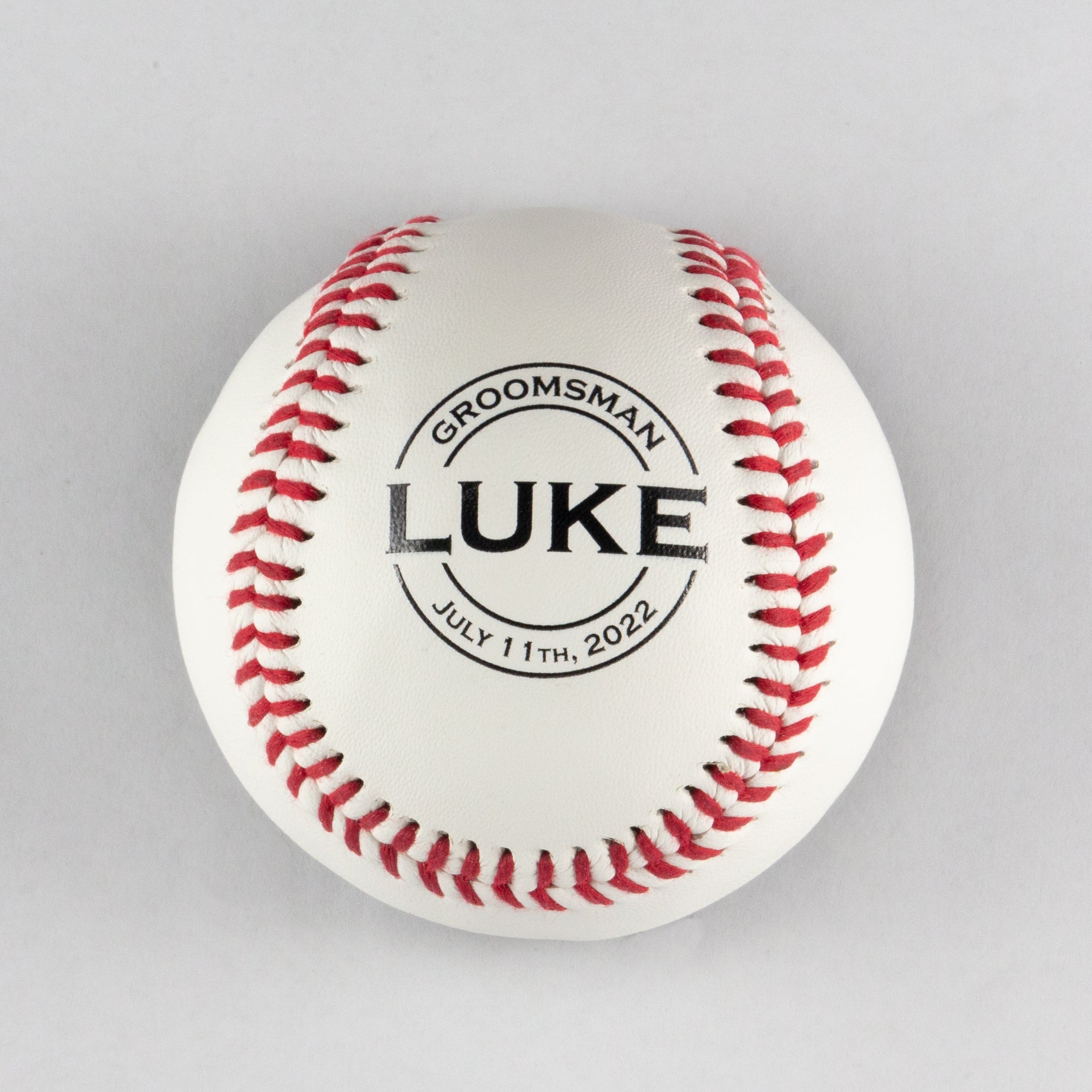 Baseball Opener with Circle Name, Wedding Party Role, Wedding Date Design