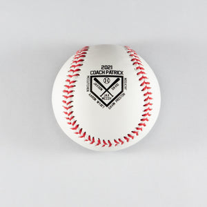 Printed Baseball with Home Plate with Team Names Design 