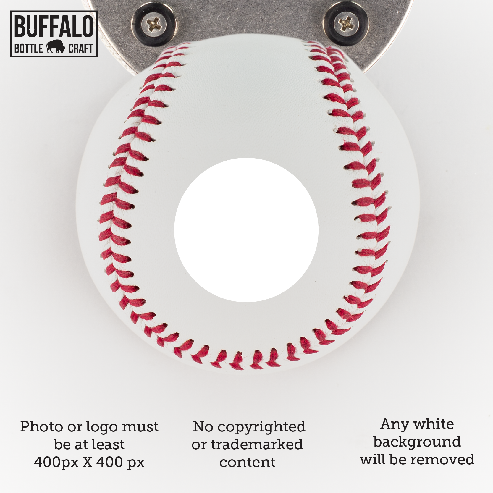 Use Your Own Photo, Baseball Bottle Opener