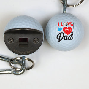 Golf Bottle Opener with I Love You Dad Design