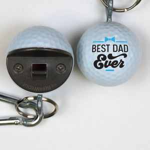 Golf Bottle Opener with Bowtie Best Dad Ever Design