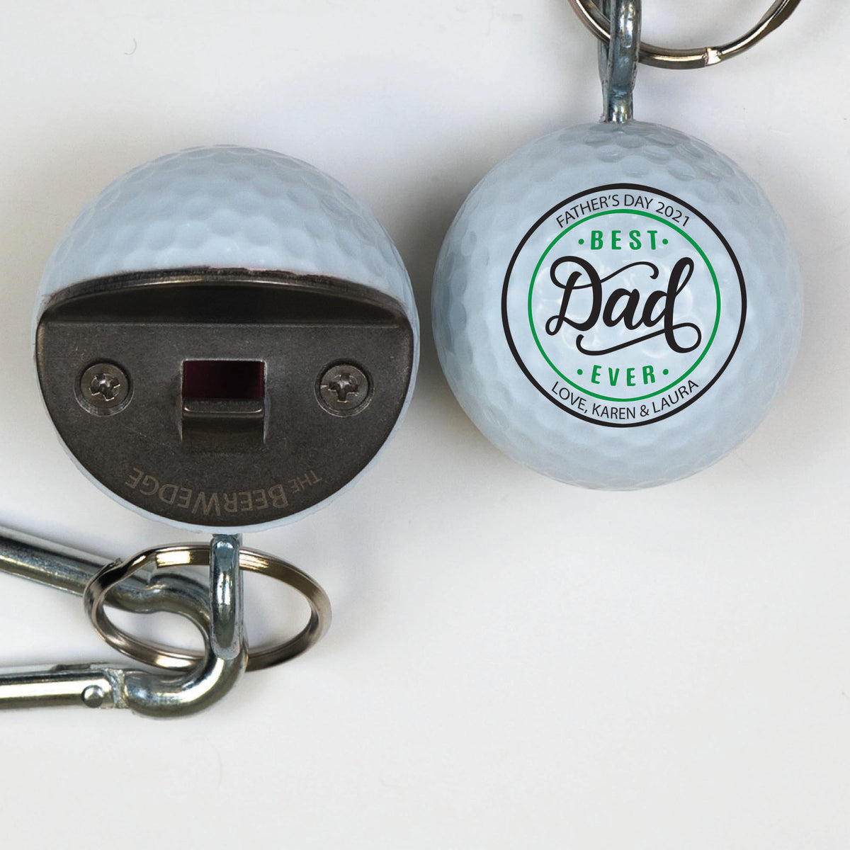 Golf Bottle Opener with Circle Best Dad Ever Personalization Design