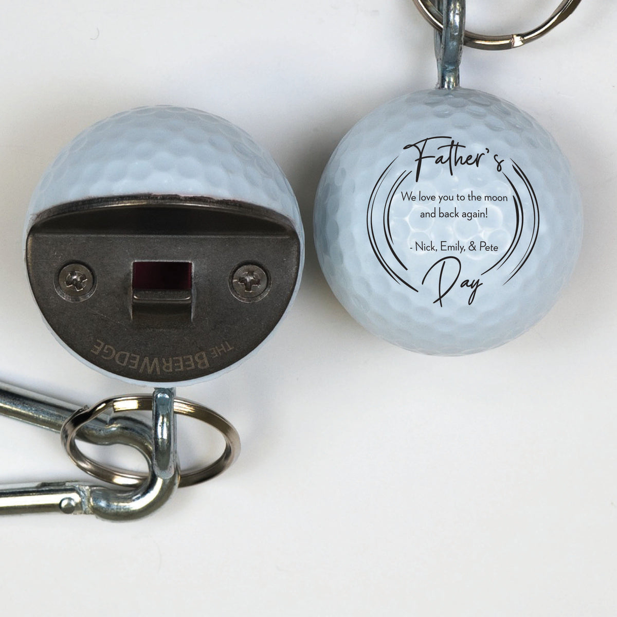 Golf Bottle Opener with Father's Day Line Personalization Design