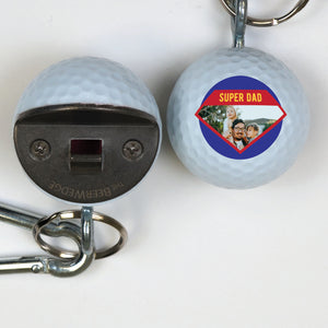 Golf Bottle Opener with Super Dad Photo Design