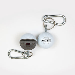 Golf Bottle Opener with Art Deco Letter and Name Design